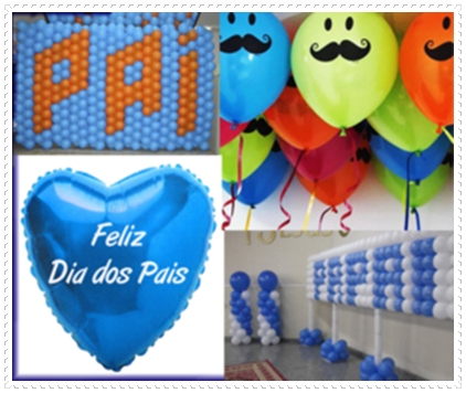 Decoração com balões dia dos pais