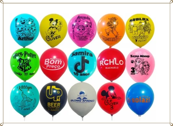 balões personalizados com nome